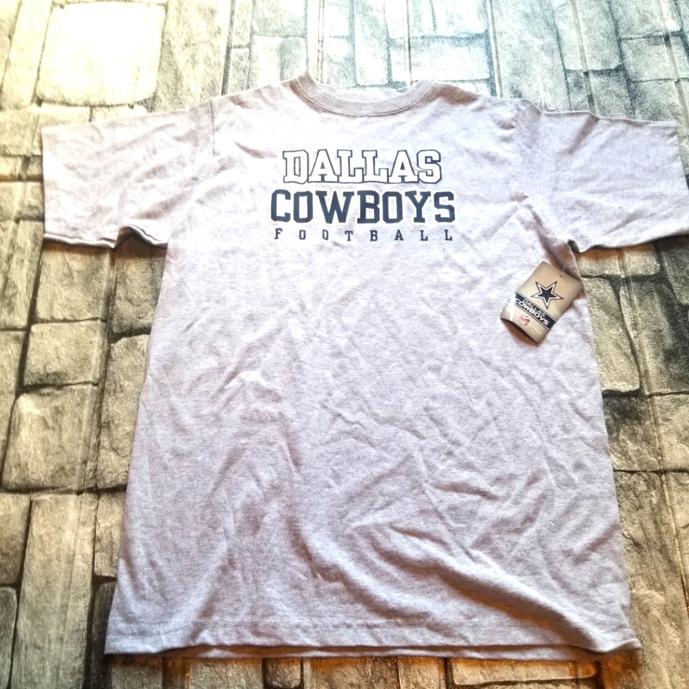 Dallas Cowboys NFL Youth Unisex Tshirt Size Large Gray Blue New